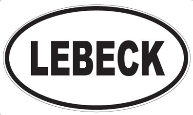 LEBECK - Oval Sticker