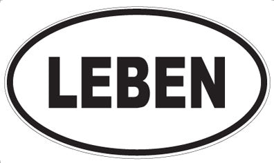 LEBEN - Oval Magnet