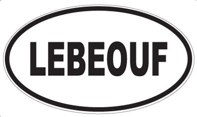 LEBEOUF - Oval Sticker