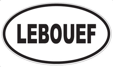 LEBOUEF - Oval Sticker