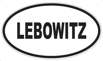 LEBOWITZ - Oval Sticker