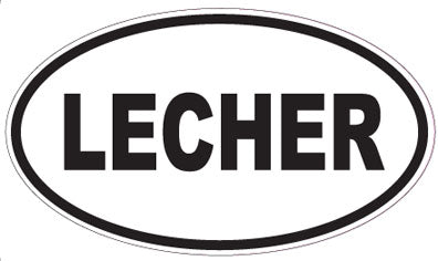 LECHER - Oval Sticker