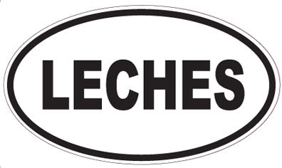 LECHES - Oval Sticker