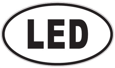 LED - 3 Letter Initials Oval Sticker