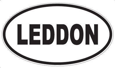 LEDDON - Oval Sticker