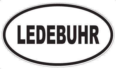 LEDEBUHR - Oval Sticker
