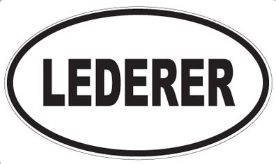 LEDERER - Oval Sticker