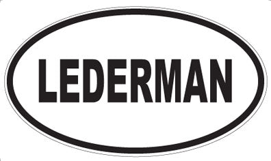 LEDERMAN - Oval Sticker