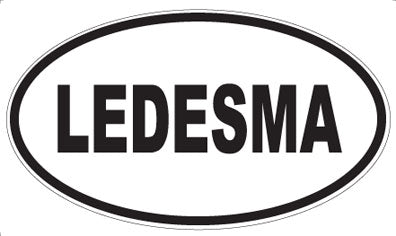 LEDESMA - Oval Sticker