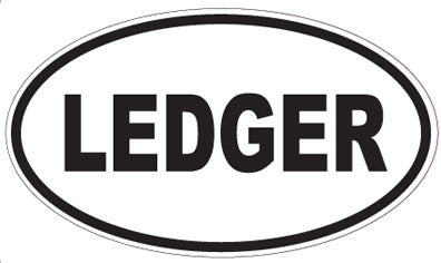 LEDGER - Oval Sticker