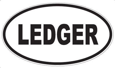 LEDGER - Oval Magnet