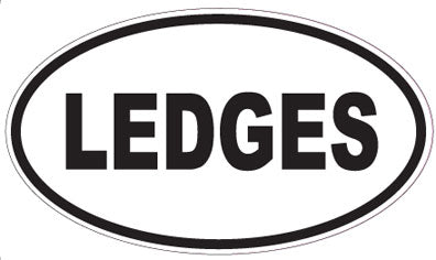 LEDGES - Oval Sticker