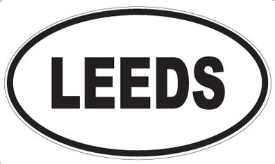 LEEDS - Oval Sticker
