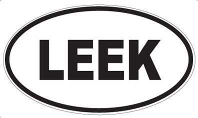 LEEK - Oval Sticker