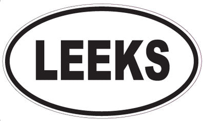 LEEKS - Oval Sticker