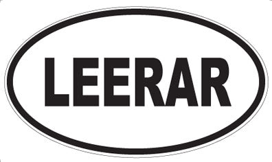 LEERAR - Oval Sticker