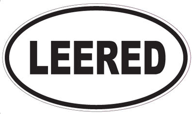 LEERED - Oval Sticker