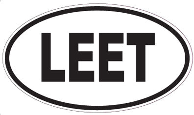 LEET - Oval Sticker