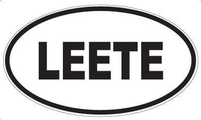 LEETE - Oval Sticker