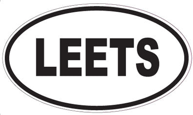 LEETS - Oval Sticker