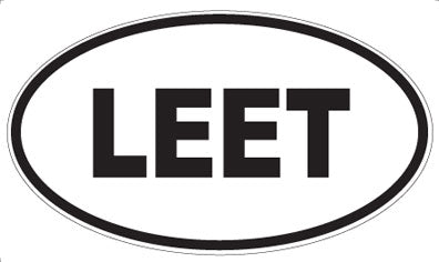 LEET - Oval Magnet