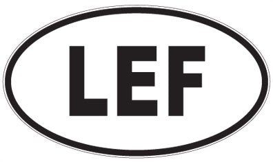 LEF - 3 Letter Initials Oval Sticker