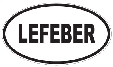 LEFEBER - Oval Sticker