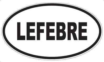 LEFEBRE - Oval Sticker