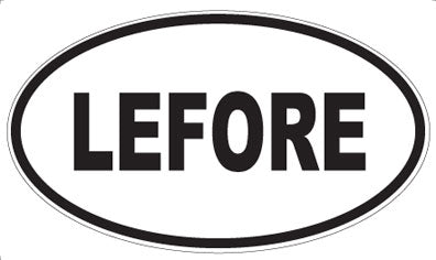 LEFORE - Oval Sticker