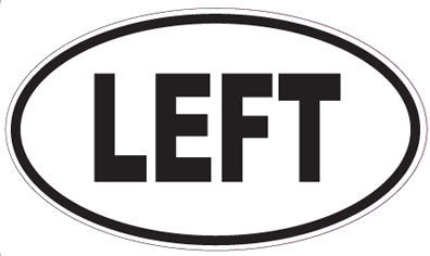 LEFT - Oval Sticker