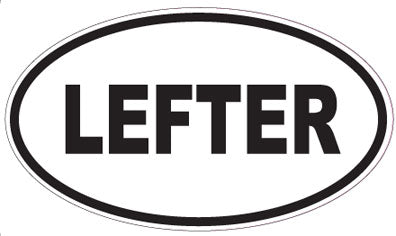 LEFTER - Oval Sticker