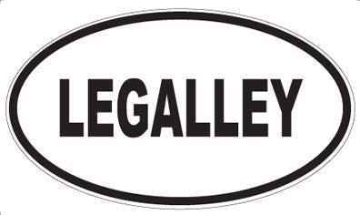 LEGALLEY - Oval Sticker