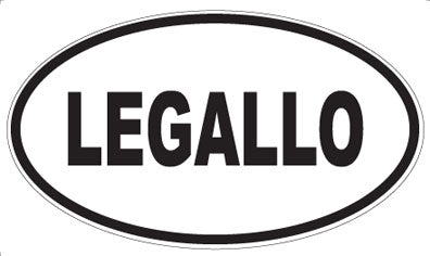 LEGALLO - Oval Sticker