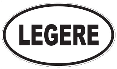 LEGERE - Oval Sticker
