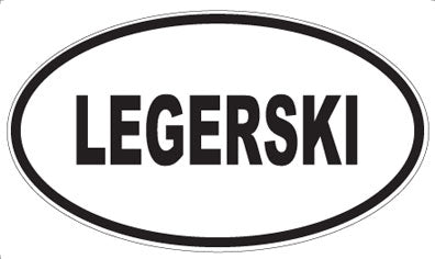 LEGERSKI - Oval Sticker
