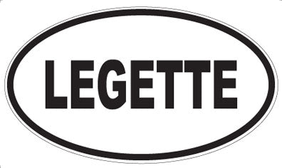LEGETTE - Oval Sticker