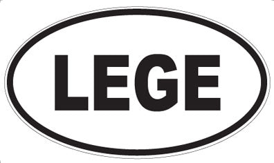 LEGE - Oval Magnet