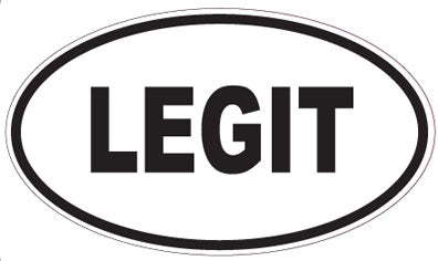 LEGIT - Oval Sticker