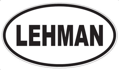 LEHMAN - Oval Magnet