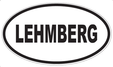 LEHMBERG - Oval Sticker