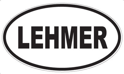 LEHMER - Oval Sticker
