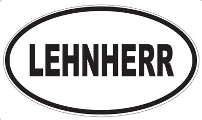 LEHNHERR - Oval Sticker