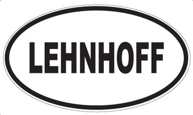 LEHNHOFF - Oval Sticker