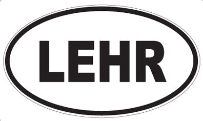 LEHR - Oval Sticker