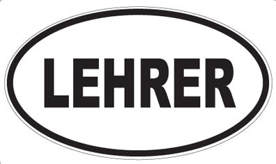 LEHRER - Oval Sticker