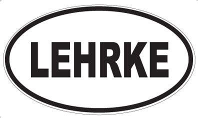 LEHRKE - Oval Sticker
