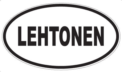 LEHTONEN - Oval Sticker
