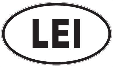 LEI - 3 Letter Initials Oval Sticker