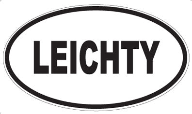 LEICHTY - Oval Sticker