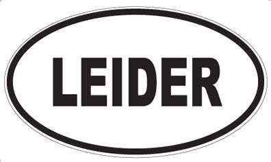 LEIDER - Oval Sticker